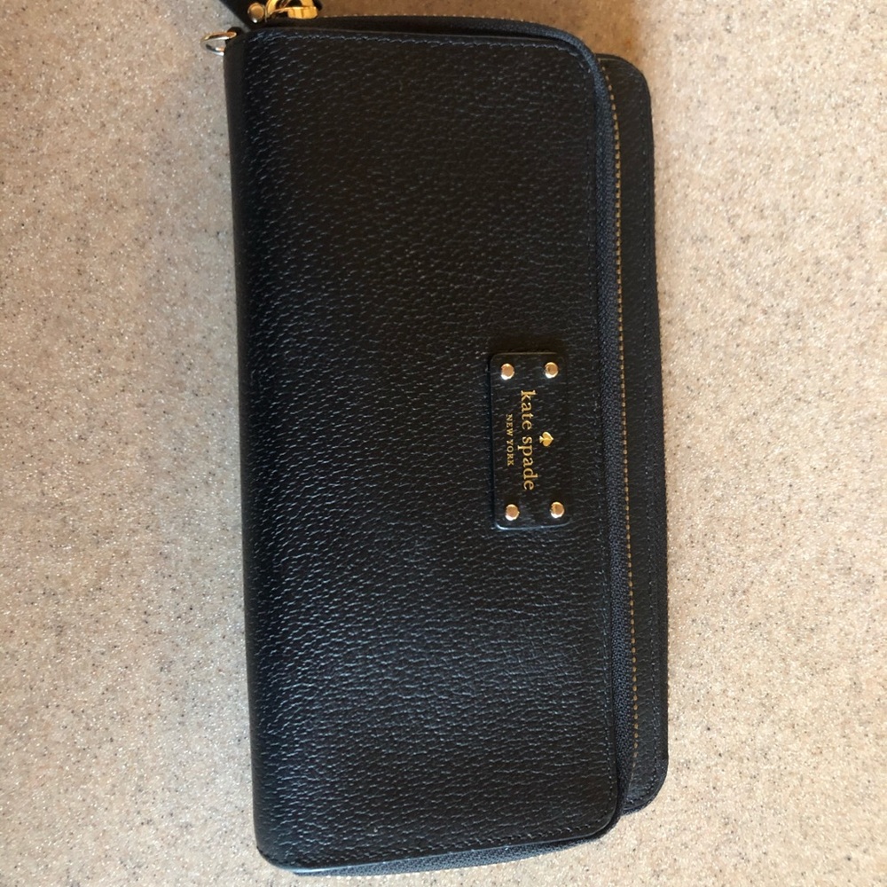 Kate Spade black leather wallet - Picture 2 of 7